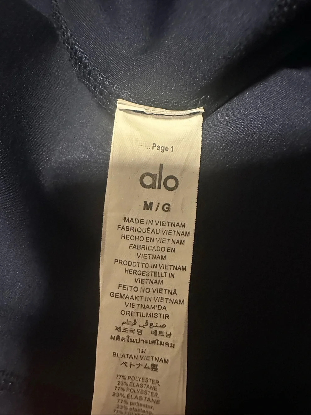 ALO Yoga High-Rise Navy Air-Lift Leggings Size Medium 25” Like New!! - Picture 6 of 8